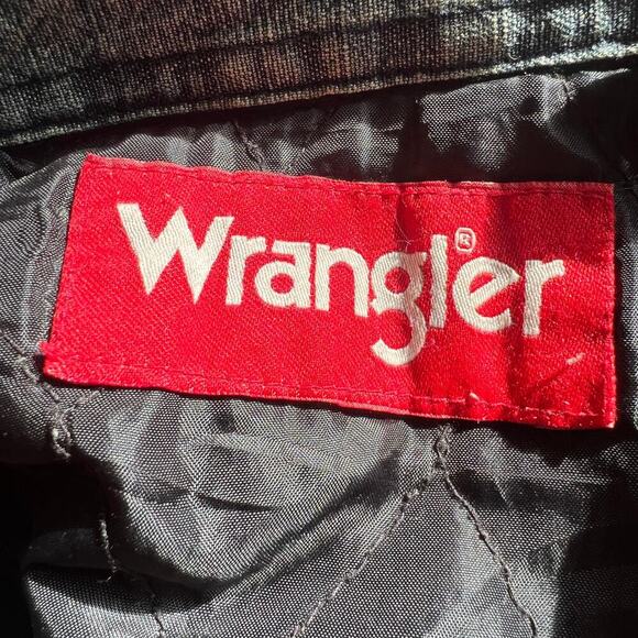 Wrangler Men's Front Button Shirt Jacket Long Sleeve Collared Neck Gray Size S - Picture 3 of 6